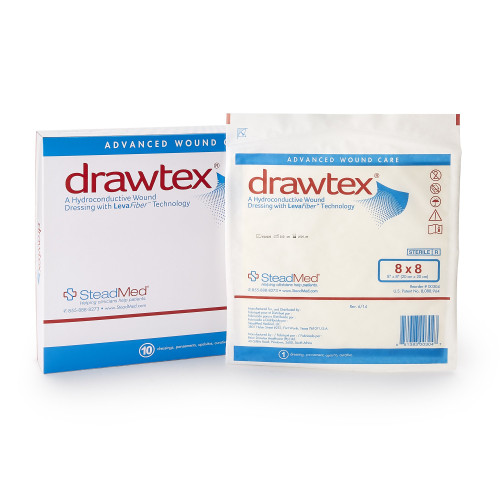Drawtex Hydroconductive Wound Dressing 8 X 8 Inch Square, 00304, Box of 10