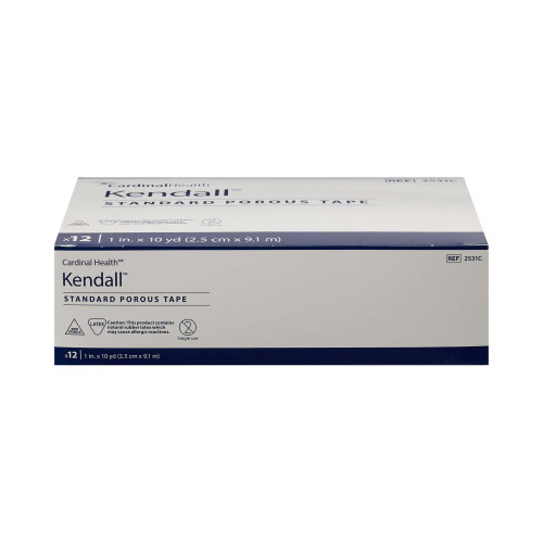 Kendall Standard Porous Medical Tape White 1 Inch X 10 Yard Cloth NonSterile, 2531C, Roll of 1