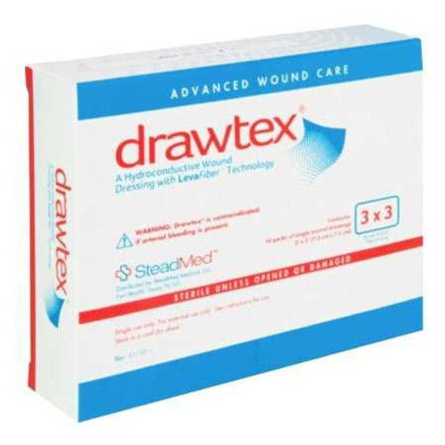 Non-Adherent Dressing Drawtex LevaFiber 3 X 3 Inch 00301 Box/10 301 STEADMED MEDICAL LLC 761645_BX
