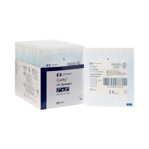 Curity I.V. Sponge 2 X 2 Inch 6-Ply Sterile 2 per Pack, 6241, Case of 700
