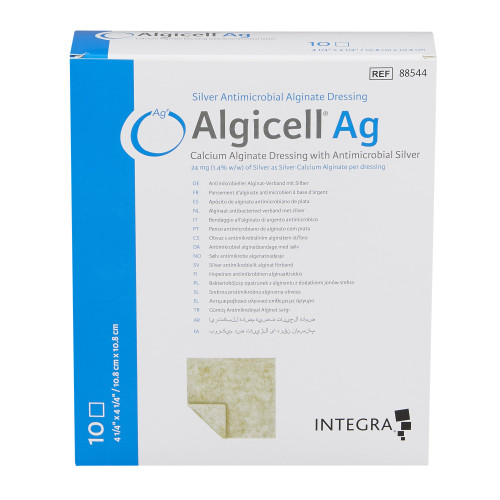 Algicell Ag Silver Alginate Dressing 4-1/4 X 4-1/4 Inch Square Sterile, 88544, Case of 50