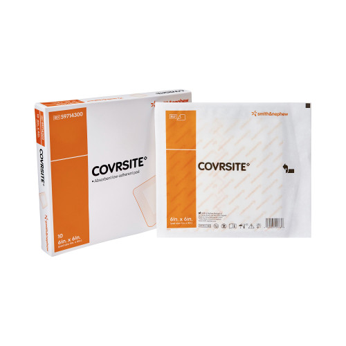 Covrsite Composite Dressing 6 X 6 Inch Square NonSterile Film Backing, 59714300, Case of 100