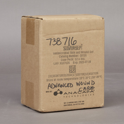 Silver-Sept Silver Wound Gel NonSterile, 3003S, Case of 12