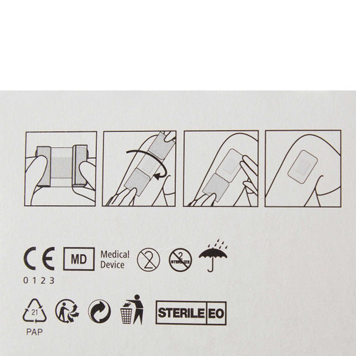 Adhesive Dressing Cosmopor 4 X 4 Inch Nonwoven Square White Sterile 900820 Case/200 900820 HARTMAN USA, INC. 902132_CS