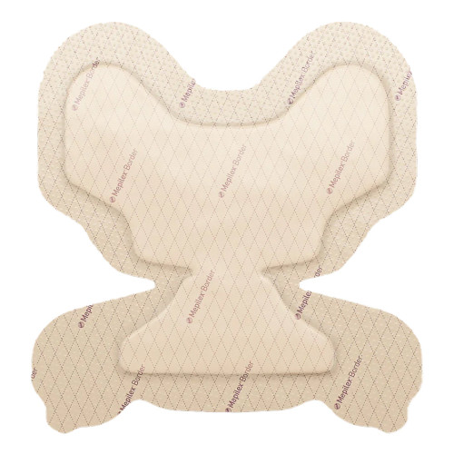 Mepilex Border Heel Foam Dressing 8-3/5 X 9 Inch With Border Film Backing Silicone Adhesive Heel Sterile, 282790, Box of 10