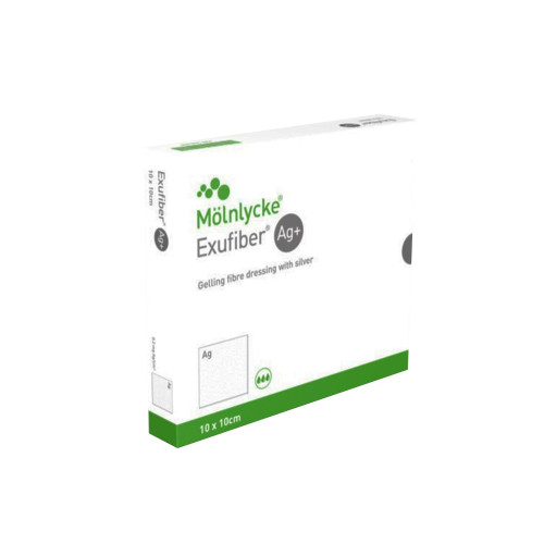 Exufiber Ag+ Silver Gelling Fiber Dressing 8 X 12 Inch Rectangle Sterile, 603424, Case of 20