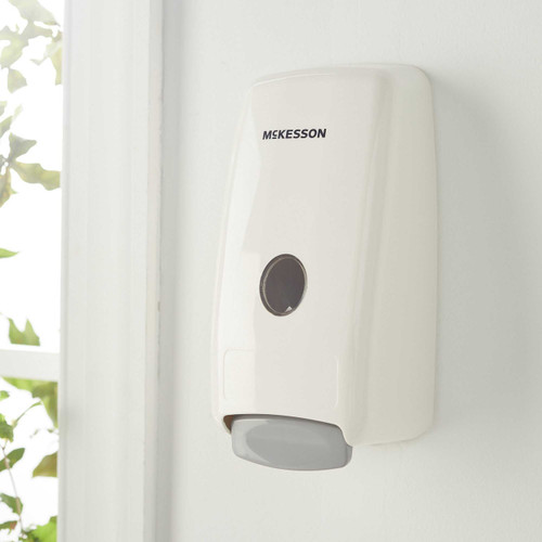 McKesson Soap Dispenser White Plastic Push Bar 1000 mL Wall Mount 53-1000 Each/1 53-1000 MCK BRAND 468279_EA