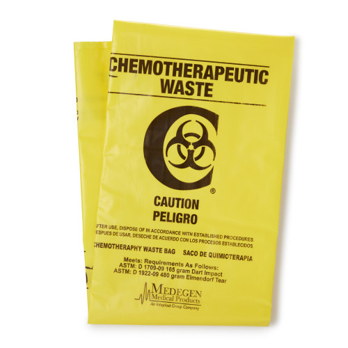 McKesson Chemotherapy Waste Bag Biohazard Symbol / Chemotherapeutic Waste / Caution 30 to 33 gal. Yellow 31 X 41 Inch, 03-47CBL4, Case of 100