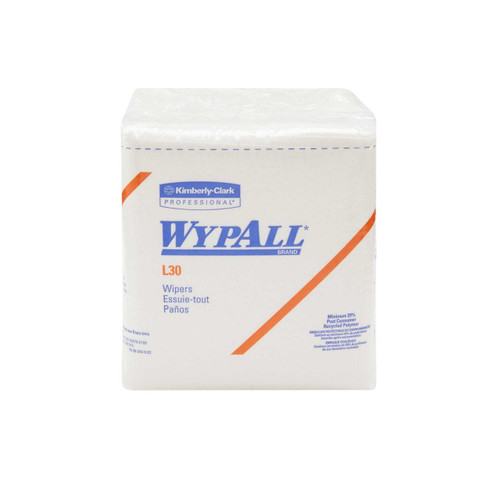 WypAll L30 Task Wipe Light Duty White NonSterile Double Re-Creped 12 X 12-1/2 Inch Disposable 05812 Case/1080 5812 KIMBERLY CLARK PROFESSIONAL & 514550_CS