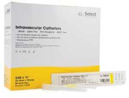 Peripheral IV Catheter McKesson 24 Gauge 0.75 Inch Without Safety 6049 Pack of 1 McKesson 854664_EA