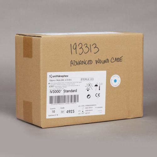 IV3000 Catheter Securement Dressing Film 4 X 5 Inch Sterile, 4925, Box of 10