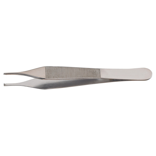 Tissue Forceps McKesson Adson 4-3/4 Inch Length Office Grade Stainless Steel NonSterile NonLocking Thumb Handle 1 x 2 Teeth 43-2-775 Pack of 1