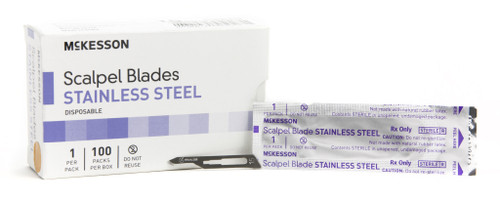 Surgical Blade McKesson Stainless Steel No. 15 Sterile Disposable Individually Wrapped 16-63615 Box of 100