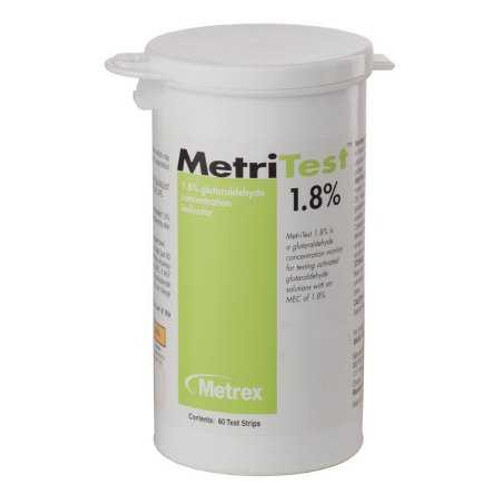 MetriTest 1.8% Glutaraldehyde Concentration Indicator Pad 60 Test Strips Bottle Single Use 10-304 BT/60 10-304 METREX 459974_BT