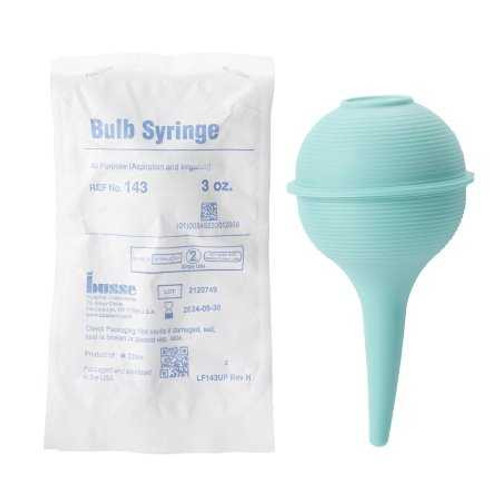 Ear / Ulcer Bulb Syringe 3 oz. Disposable Sterile Poly Pouch PVC 143 Each/1 143 BUSSE HOSPITAL DISPOSABLES 149301_EA