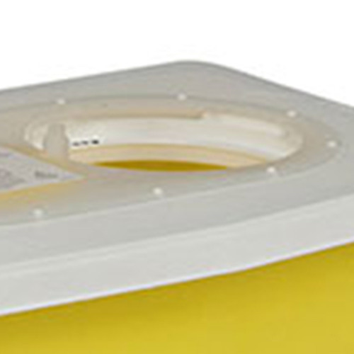 SharpSafety Chemotherapy Waste Container Yellow Base 26 H X 12-3/4 D X 18-1/4 W Inch Vertical Entry 18 Gallon, 8939, Pack of 1