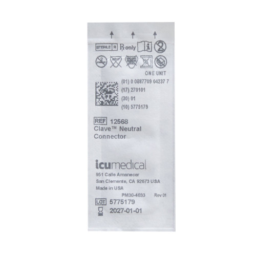 Lifeshield Microclave Needleless Connector, 1256801, Case of 100