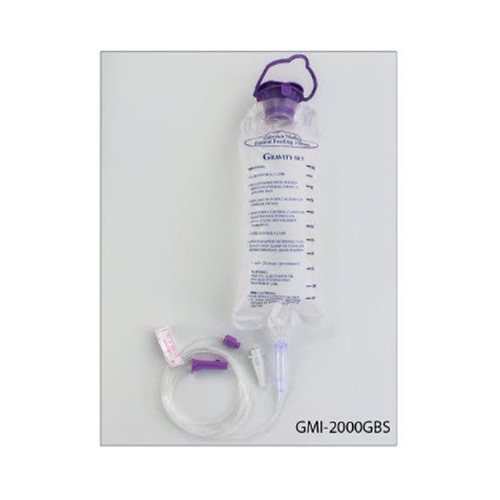 Generica Gravity Feeding Bag Set with ENFIT Connector and Transitional Adapter 1000 mL, GMI2000GBS, Pack of 1