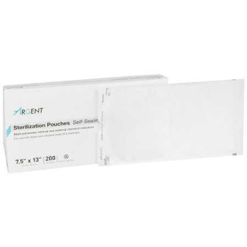 Sterilization Pouch McKesson Argent Sure-Check EO Gas / Steam 7.5 X 13 Inch Transparent / Blue Self Seal Paper / Film 73-SSP383 Box/200 73-SSP383 MCK BRAND 524881_BX