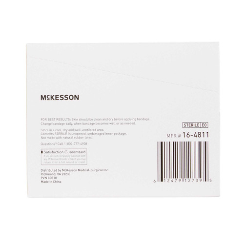 Adhesive Strip McKesson 1 X 3 Inch Fabric Rectangle Tan Sterile 16-4811 Box/100 16-4811 MCK BRAND 466872_BX