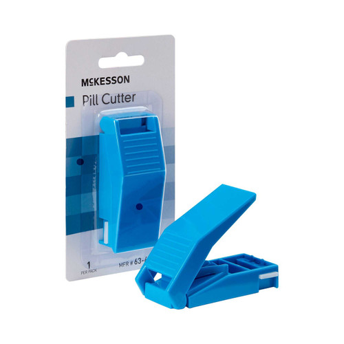 Pill Cutter McKesson Hand Operated Blue 63-6341 Pack of 1 63-6341 McKesson 476701_EA