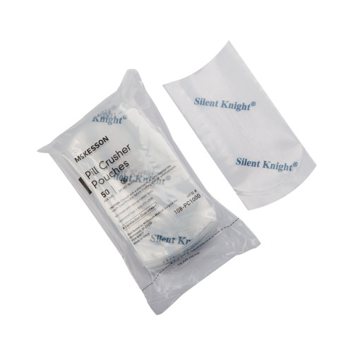 McKesson Silent Knight Pill Crusher Pouch, 2'' X 4.5'', Clear, Plastic, Case of 160
