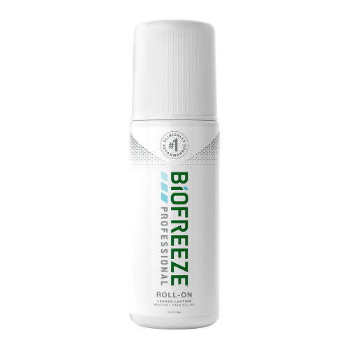 Biofreeze Professional Topical Pain Relief Topical Gel, Menthol 5% Strength, 3 oz., Roll-on Bottle, Bottle of 1