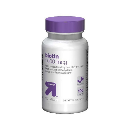 Biotin Supplement Up&Up Vitamin B7 1000 mcg Strength Tablet 100 Bottle of 1