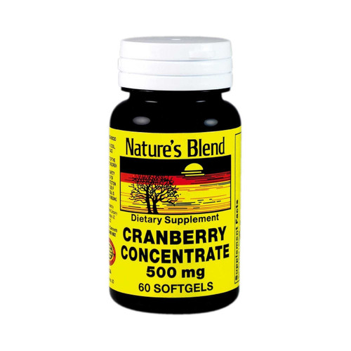 Cranberry Supplement Nature s Blend 500 mg Strength Softgel 1246388 BT/60 1246388 US PHARMACEUTICAL DIVISION/MCK 958782_BT Cranberry Supplement Nature s Blend 500 mg Strength Softgel 1246388 BT/60 1246388 US PHARMACEUTICAL DIVISION/MCK 958782_BT