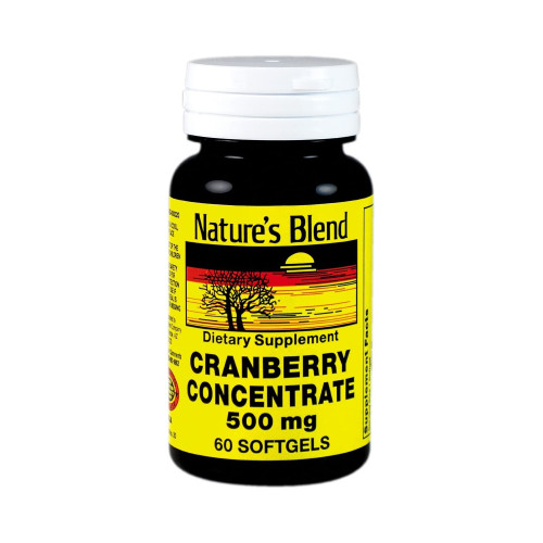 Cranberry Supplement Nature s Blend 500 mg Strength Softgel 1246388 BT/60