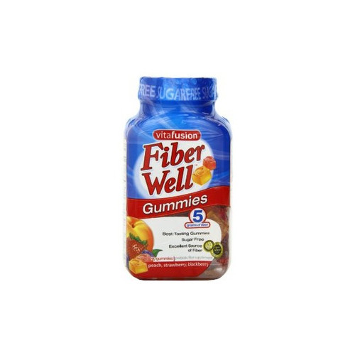 Fiber Supplement vitafusion Fiber Well Assorted Flavors Gummies 90 4 Gram Strength Fiber Bottle of 1