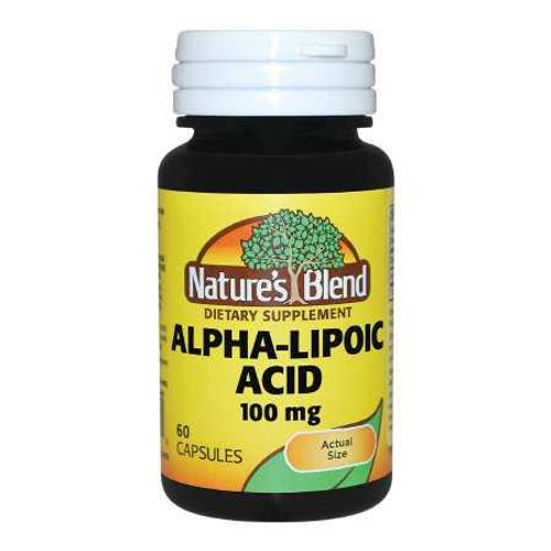 Alpha Lipoic Acid Supplement Nature s Blend 100 mg Strength Capsule 60 per Bottle 2184281 BT/60 2184281 US PHARMACEUTICAL DIVISION/MCK 976980_BT
