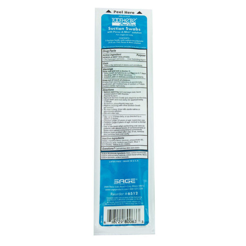 Suction Swab Kit Toothette NonSterile 6512 Pack/2 SAGE PRODUCTS INC. 837484_PK
