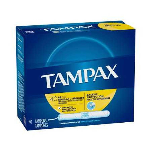 Tampon Tampax Regular Absorbency Cardboard Applicator 1414705 Box/40 1414705 US PHARMACEUTICAL DIVISION/MCK 783577_BX