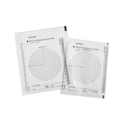 McKesson Wound Measuring Guide 5 X 7 Inch Clear Plastic NonSterile, 533-30012100, Box of 100