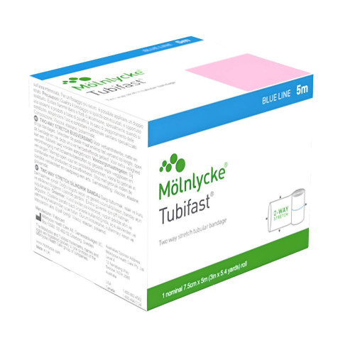 Tubifast 2 Way Stretch Tubular Retainer Dressing Blue Viscose / Polyamide / Elastane Large 3 Inch X 11 Yard Large Limb NonSterile, 2438, Box of 1