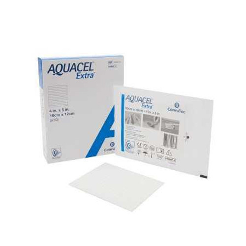 Hydrofiber Dressing Aquacel Extra Hydrofiber Technology 4 X 5 Inch 420674 Box/10 420674 CONVA TEC 785799_BX