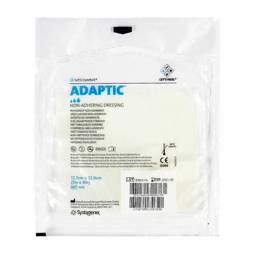 Oil Emulsion Impregnated Dressing 3M™ Adaptic™ Rectangle 5 x 9 Inch Sterile 2019 Box of 12 2019 3M™ Adaptic™ 200647_BX