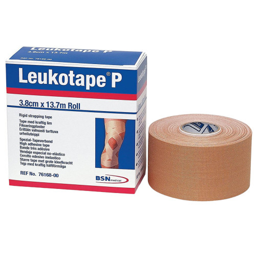 Orthopedic Corrective Tape Leukotape P Beige 1-1/2 Inch x 15 Yard Zinc Oxide Adhesive NonSterile 76168 Roll of 1