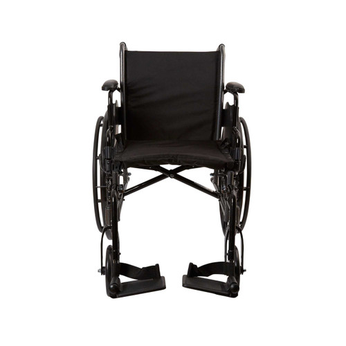 Lightweight Wheelchair McKesson Dual Axle Flip Back Padded Removable Mag Black 18 Inch 300 lbs. 146-K318DDA-SF Each/1 MCK BRAND 1065284_EA