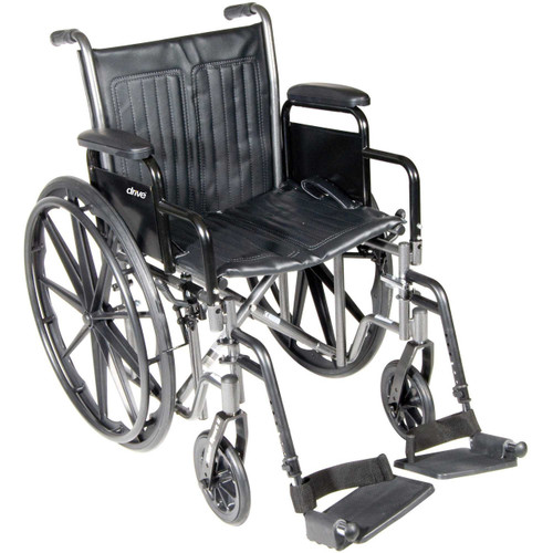 Wheelchair McKesson Padded Removable Composite Black 18 Inch 300 lbs. 146-SSP218DDA-SF Each/1 MCK BRAND 1065276_EA