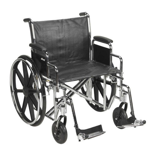 Wheelchair McKesson Dual Axle Padded Removable Composite Black 22 Inch 450 lbs. 146-STD22ECDDA-SF Each/1 MCK BRAND 1065280_EA