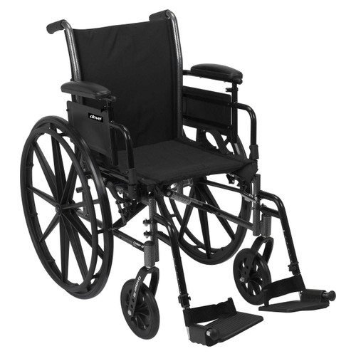 McKesson Lightweight Wheelchair, Fixed Arm Height, Swing-Away Foot Rest, 16'' Seat Width, 35 lbs. Product Weight, Pack of 1 McKesson 1065282_EA
