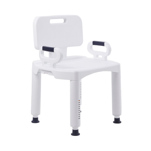 Bath Bench McKesson Removable Arms Plastic Frame Removable Backrest 21-1/4 Inch Seat Width 350 lbs. Weight Capacity 146-RTL12505 Pack of 1