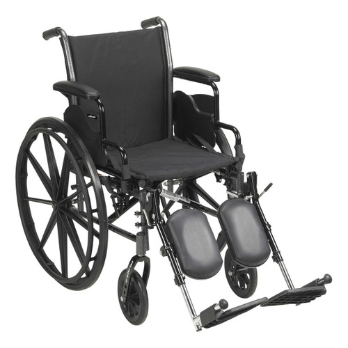 Lightweight Wheelchair McKesson Dual Axle Flip Back Padded Removable Mag Black 16 Inch 300 lbs. 146-K316DDA-ELR Each/1 MCK BRAND 1065283_EA
