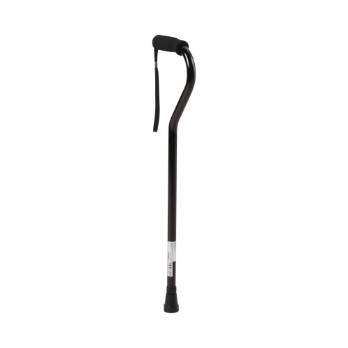 McKesson Aluminum Offset Cane, 7/8 Inch Diameter, 300 lbs. Weight Capacity, Black, Case of 6