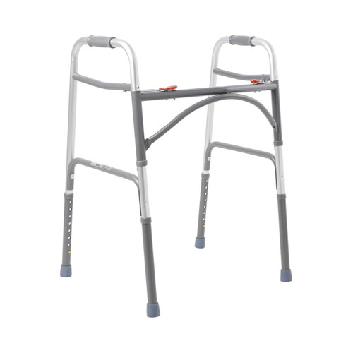 Folding Walker Adult McKesson Steel 500 lbs. 32.5 to 39 Inch 146-10220-2 Each/1 MCK BRAND 1065262_EA