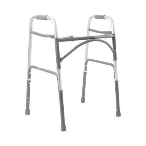 Folding Walker Adult McKesson Steel 500 lbs. 32.5 to 39 Inch 146-10220-2 Each/1 MCK BRAND 1065262_EA