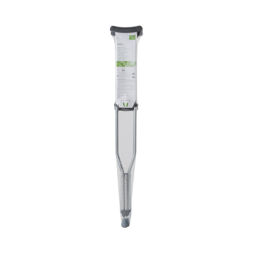 Underarm Crutches McKesson Aluminum Frame Tall Adult 350 lbs. Weight Capacity 52-1/2 to 60-1/2 Inch Crutch Height Push Button Adjustment 146-10432-8 Case of 8