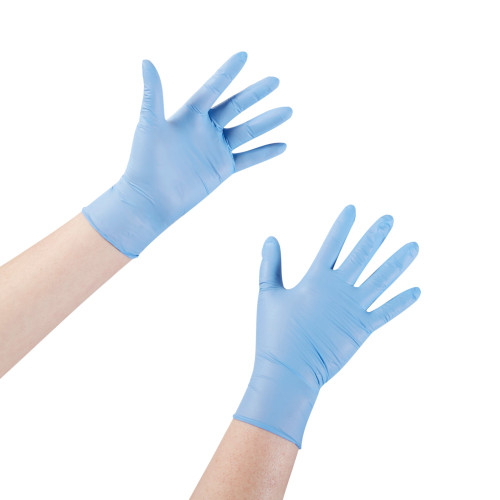 McKesson Confiderm STR Exam Glove X-Large Sterile Pair Nitrile Standard Cuff Length Textured Fingertips Blue Not Rated, 14-6NSTR8, Pair of 1